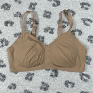 AERIE nude wireless unlined real free bra LARGE